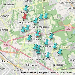 Mappa Via del Maino, 21058 Solbiate Olona VA, Italia (1.89412)