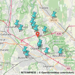 Mappa Via del Maino, 21058 Solbiate Olona VA, Italia (3.84429)