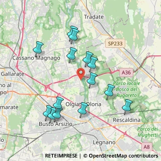Mappa Via del Maino, 21058 Solbiate Olona VA, Italia (3.86786)