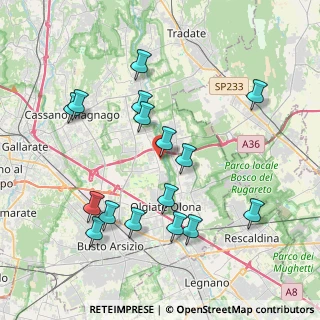 Mappa Via del Maino, 21058 Solbiate Olona VA, Italia (4.05188)