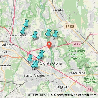 Mappa Via del Maino, 21058 Solbiate Olona VA, Italia (3.60273)