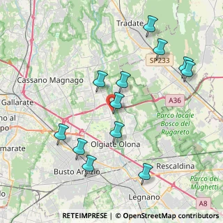 Mappa Via del Maino, 21058 Solbiate Olona VA, Italia (4.21083)