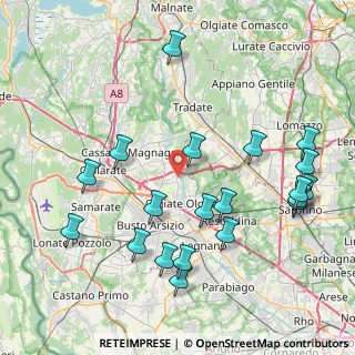 Mappa Via del Maino, 21058 Solbiate Olona VA, Italia (9.2385)