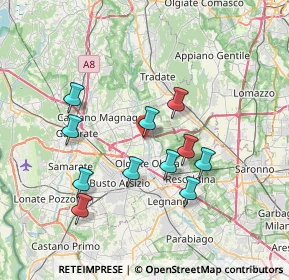 Mappa Via del Maino, 21058 Solbiate Olona VA, Italia (6.65364)