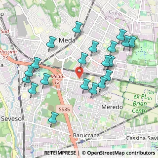 Mappa Via Padova, 20821 Meda MB, Italia (1.033)