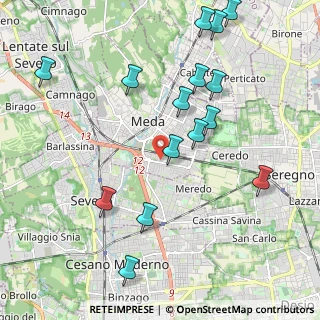 Mappa Via Padova, 20821 Meda MB, Italia (2.316)