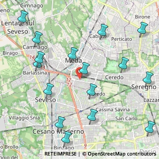 Mappa Via Padova, 20821 Meda MB, Italia (2.665)