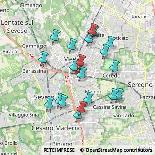 Mappa Via Padova, 20821 Meda MB, Italia (1.8325)