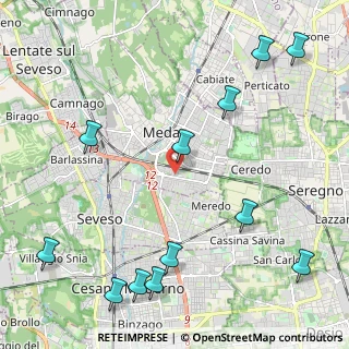 Mappa Via Padova, 20821 Meda MB, Italia (2.86417)
