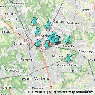 Mappa Via Padova, 20821 Meda MB, Italia (1.07214)