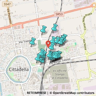 Mappa Via S. Gregorio Barbarigo, 35013 Cittadella PD, Italia (0.28889)