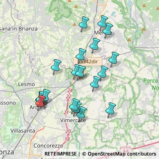 Mappa Via Silvio Pellico, 20866 Carnate MB, Italia (3.812)
