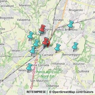 Mappa Via Silvio Pellico, 20866 Carnate MB, Italia (1.4025)