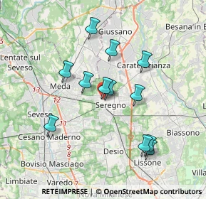 Mappa Via Luciano Manara, 20831 Seregno MB, Italia (3.30667)