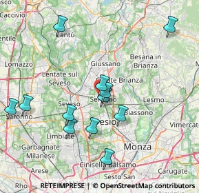 Mappa Via Luciano Manara, 20831 Seregno MB, Italia (7.87167)