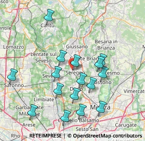 Mappa Via Luciano Manara, 20831 Seregno MB, Italia (7.63188)