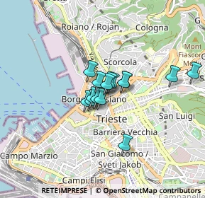 Mappa Via XXX Ottobre, 34132 Trieste TS, Italia (0.49067)
