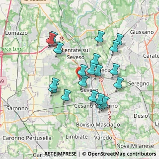 Mappa Via Cesare Battisti, 20825 Barlassina MB, Italia (3.2585)