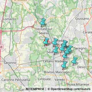 Mappa Via Cesare Battisti, 20825 Barlassina MB, Italia (3.44833)