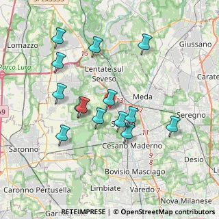 Mappa Via Cesare Battisti, 20825 Barlassina MB, Italia (3.49214)