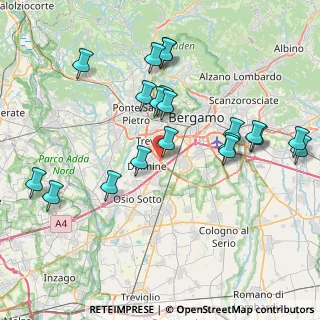 Mappa Via Roggia Grande Serio, 24044 Dalmine BG, Italia (8.354)