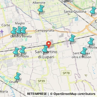 Mappa Vicolo Galvani, 35018 San Martino di Lupari PD, Italia (3.07615)