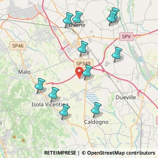 Mappa Via Fornaci Vecchie, 36030 Villaverla VI, Italia (4.55091)