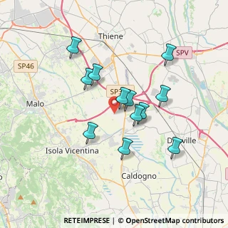 Mappa Via Fornaci Vecchie, 36030 Villaverla VI, Italia (3.04667)