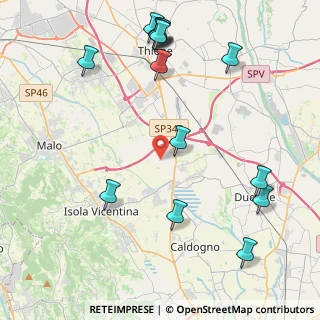 Mappa Via Fornaci Vecchie, 36030 Villaverla VI, Italia (5.26867)