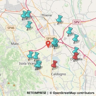 Mappa Via Fornaci Vecchie, 36030 Villaverla VI, Italia (4.23667)