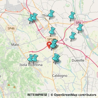 Mappa Via Fornaci Vecchie, 36030 Villaverla VI, Italia (3.52286)