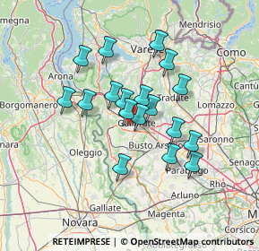 Mappa Via Giuseppe Verdi, 21010 Cardano Al Campo VA, Italia (11.03833)