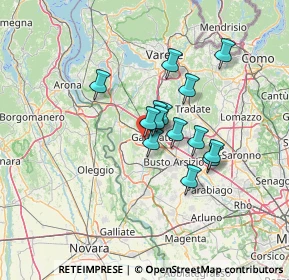 Mappa Via Giuseppe Verdi, 21010 Cardano Al Campo VA, Italia (9.535)