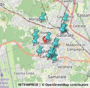 Mappa Via Giuseppe Verdi, 21010 Cardano Al Campo VA, Italia (1.33133)