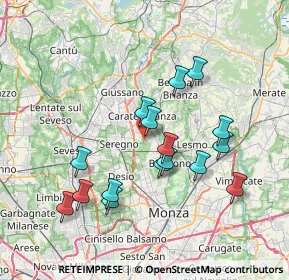 Mappa Via della Repubblica, 20847 Albiate MB, Italia (6.89438)