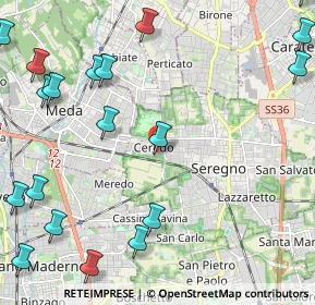 Mappa Via Nicolao e Cristoforo da Seregno, 20831 Seregno MB, Italia (3.214)