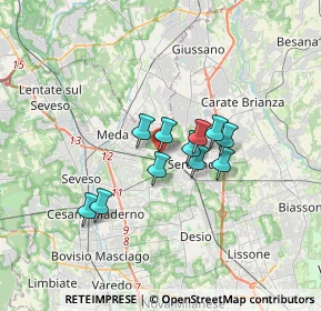 Mappa Via Nicolao e Cristoforo da Seregno, 20831 Seregno MB, Italia (2.33455)