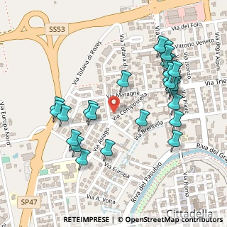 Mappa Via Compostella, 35013 Cittadella PD, Italia (0.2625)