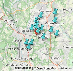 Mappa Via Giambattista Tiepolo, 20831 Seregno MB, Italia (2.592)