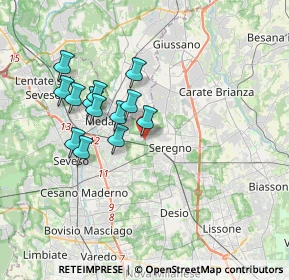 Mappa Via Giambattista Tiepolo, 20831 Seregno MB, Italia (3.08308)