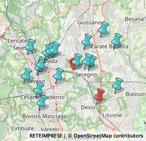 Mappa Via Giambattista Tiepolo, 20831 Seregno MB, Italia (3.54222)