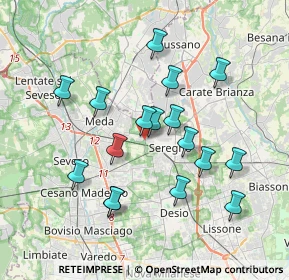 Mappa Via Giambattista Tiepolo, 20831 Seregno MB, Italia (3.42706)