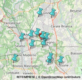 Mappa Via Giambattista Tiepolo, 20831 Seregno MB, Italia (3.28615)