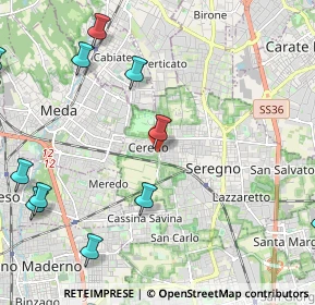 Mappa Via Giambattista Tiepolo, 20831 Seregno MB, Italia (3.0675)