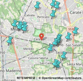 Mappa Via Giambattista Tiepolo, 20831 Seregno MB, Italia (2.3275)