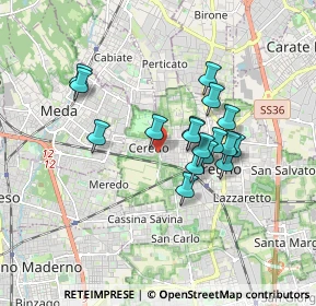 Mappa Via Giambattista Tiepolo, 20831 Seregno MB, Italia (1.40882)