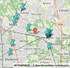 Mappa Via Giambattista Tiepolo, 20831 Seregno MB, Italia (2.04667)