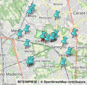 Mappa Via Giambattista Tiepolo, 20831 Seregno MB, Italia (1.707)