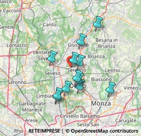 Mappa Via Giambattista Tiepolo, 20831 Seregno MB, Italia (5.74833)