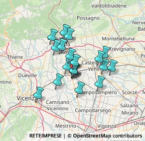 Mappa Contrà Corte Tosoni, 35013 Cittadella PD, Italia (9.4615)